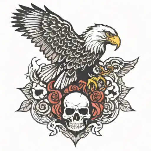 Eagle And Skull Surrounded