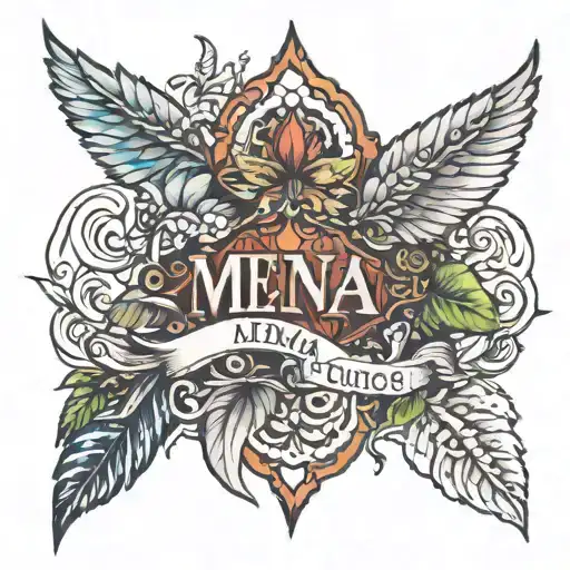 A Group Tatoo Name Mena In Martinique