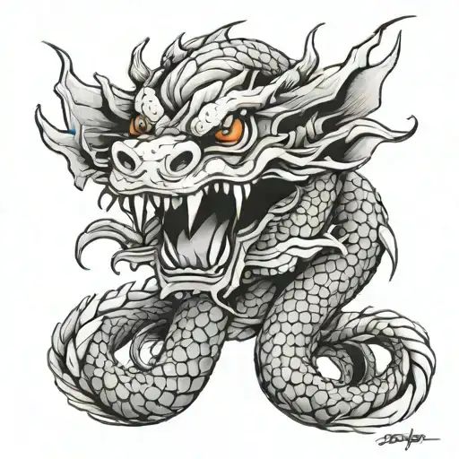 Coiled Dragon For Hand