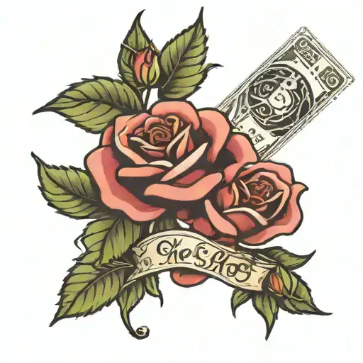 Roses Money Cards City
