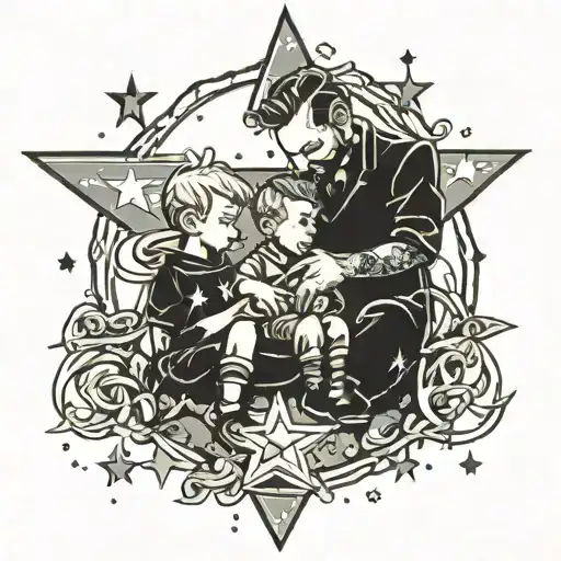 Father And Son In Stars