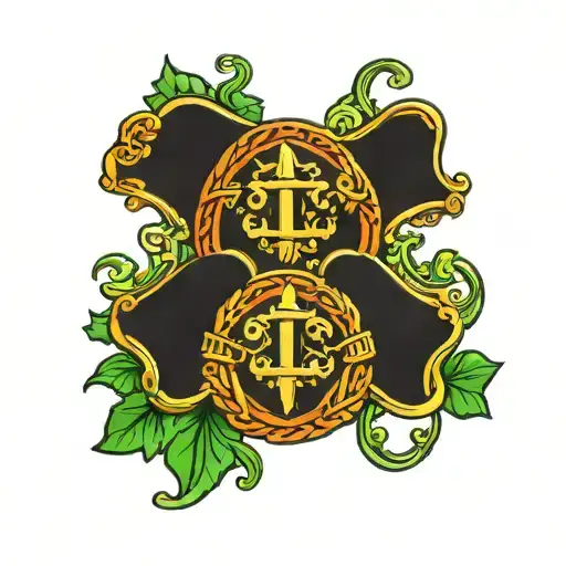 Two Circles Irish Paddy Ryan Irish Flag