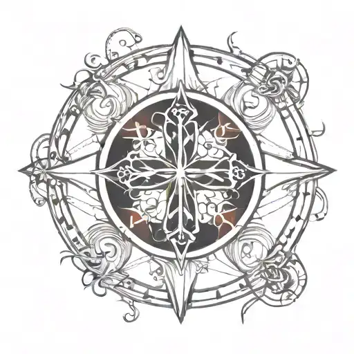 Geometrical Circle Incorporate The Cross Into It