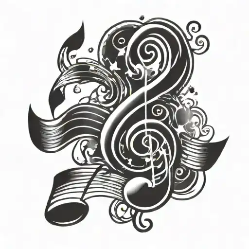 Music Note With Name Written