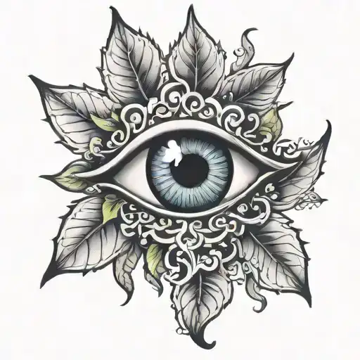 Victorian Leaf With Eye In The Middle