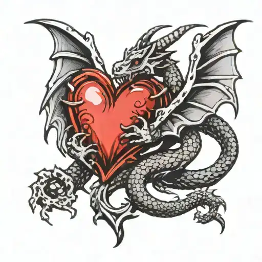 Dragon With A Heart Shaped Lock