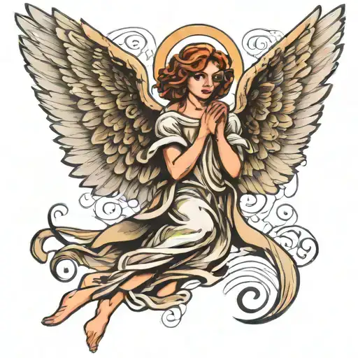 Angel With Wings Flying