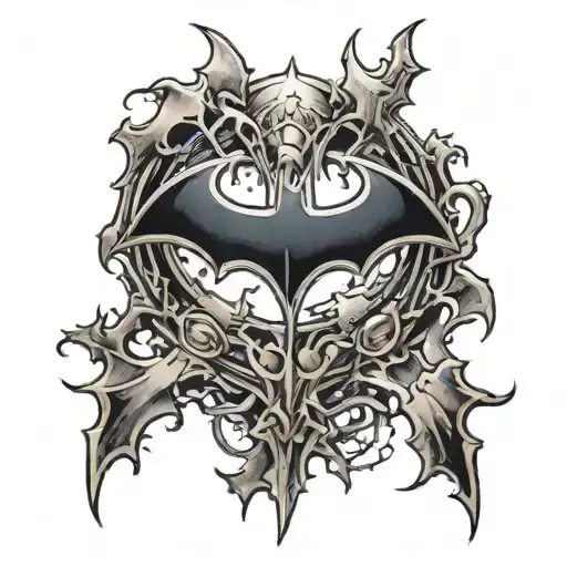 Batman Symbol Under Skin Glass Bones