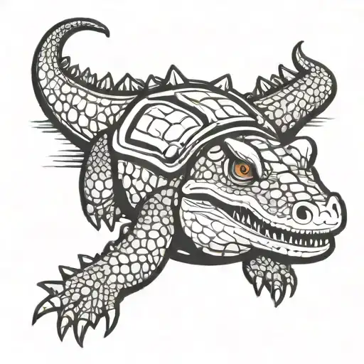 Paratrooper Black And White Crocodile