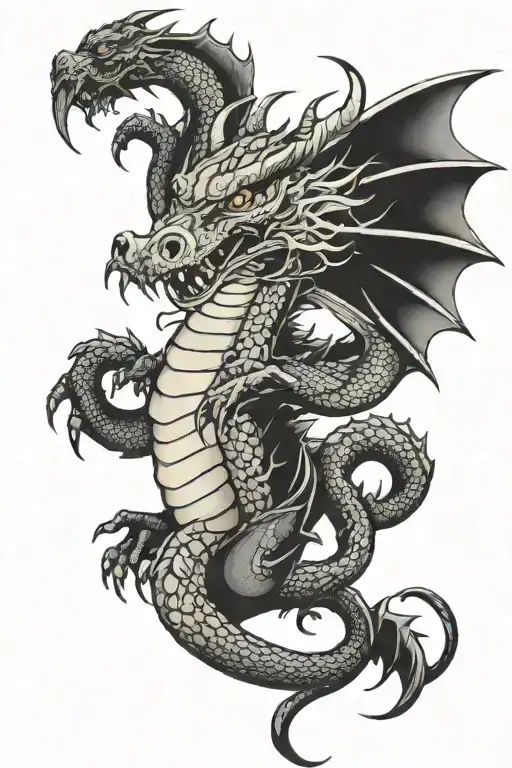 Dragon And Baby Dragons