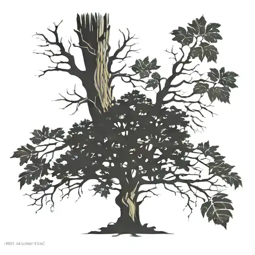 Sycamore Tree Silhouette