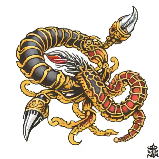 Scorpio With Chief Warrant Officer Badge