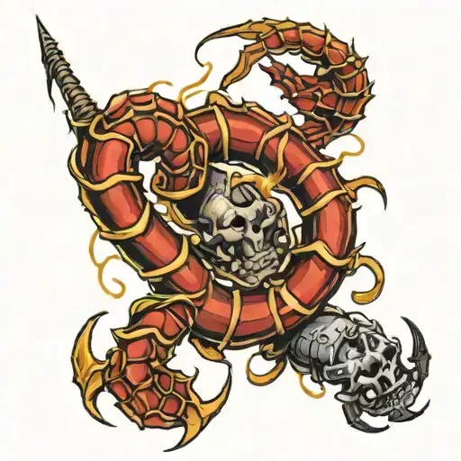 Scorpio Locked In Battle