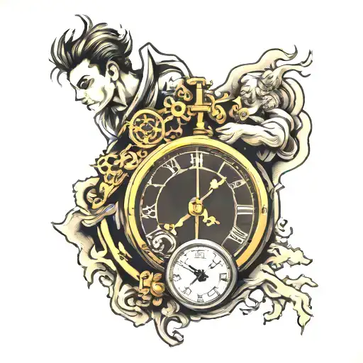 Horloge Avec Atlas Carrying The World