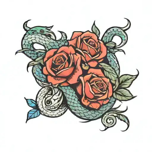 Roses And Snake