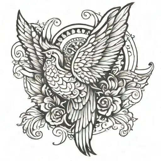 Bird Wing Shoulderblade Tatto Design