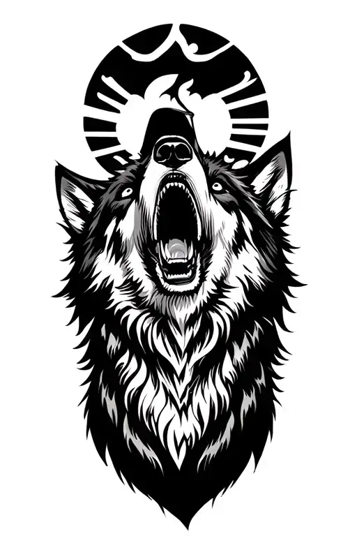 Alpha Wolf Howling