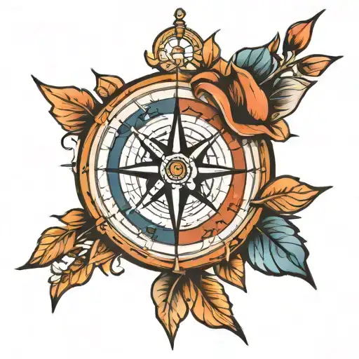 Wind Rose On A Compass