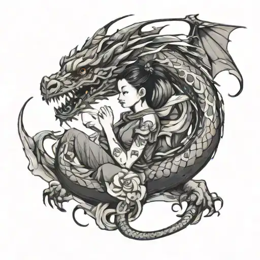 Dragon And Girl