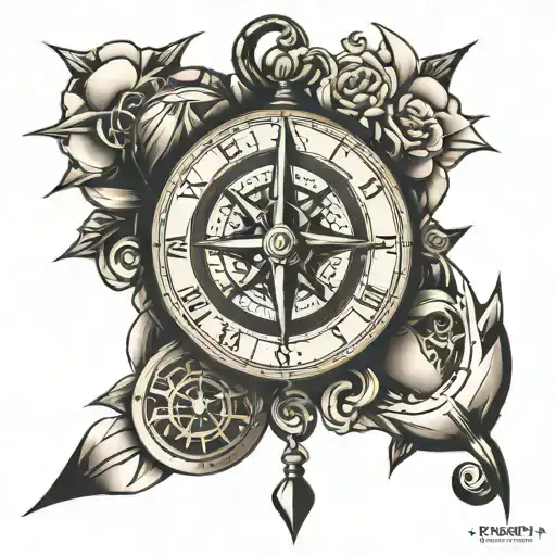Compass Clock Anchor