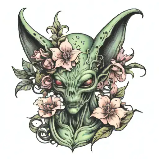 Alien With Flowers