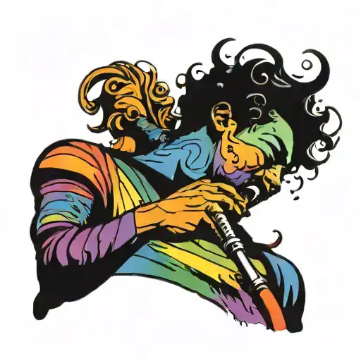 A Silhouette Of A Person Singing With Rainbow Colors Representing Gay Rights
