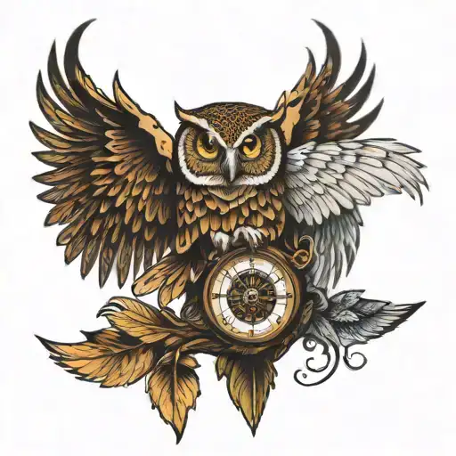 Compass Nature Nordic Owl Wing Spread With Skull And Locked Jaw