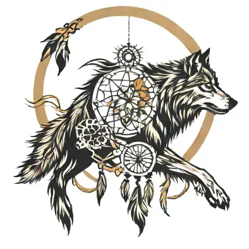 Wolf And Dreamcatcher With My Moms Name Somwhere In It