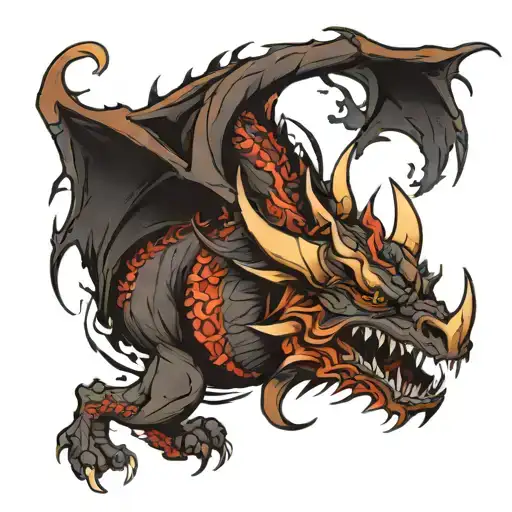 Mix Between Bull And A Dragon