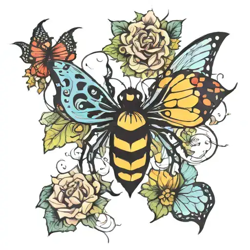 Spider And Butterfly