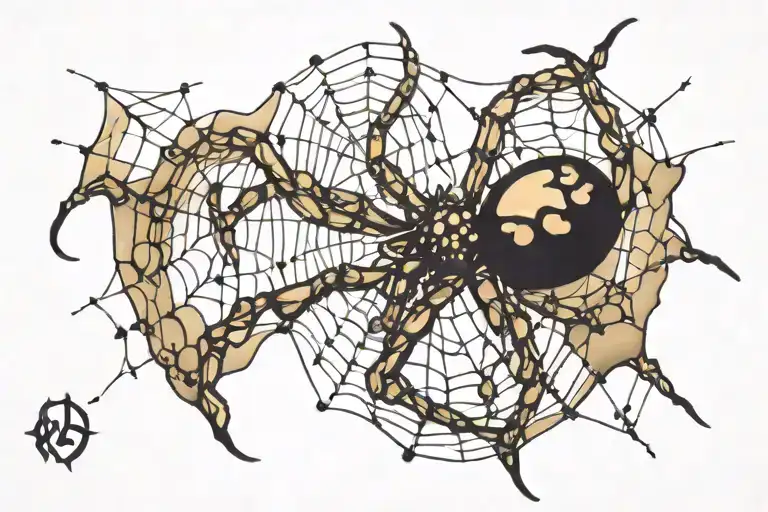 Semicolon Spider On A Web