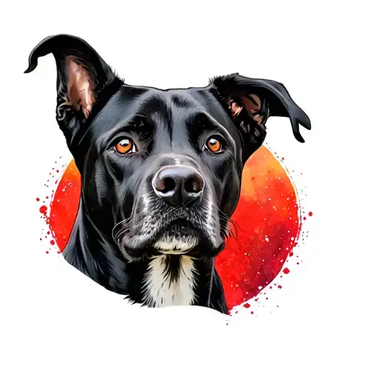 Black Lab Dog Portrait