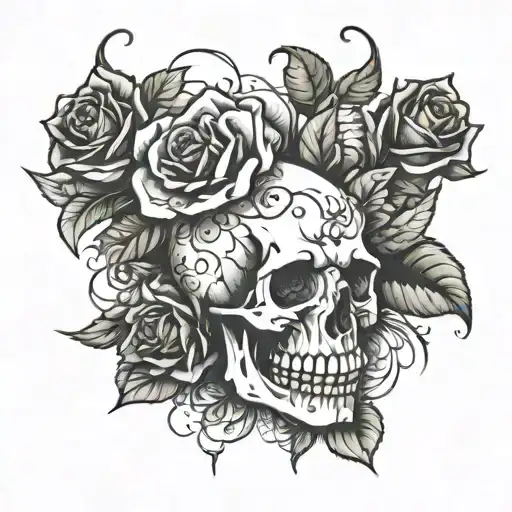 Skull And Roses