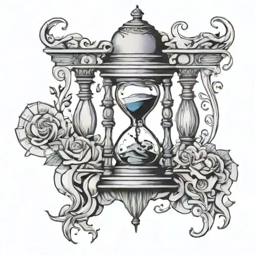 Hourglass And Roman Empire And Atlas