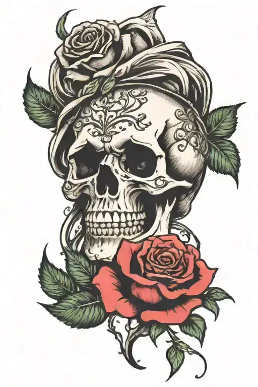 Skull And Rose Growing
