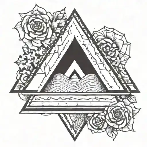 Triangle With Line Going Through