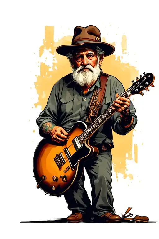 Old Man With Guitar