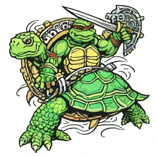 Fighter Warrior Turtles Muscular