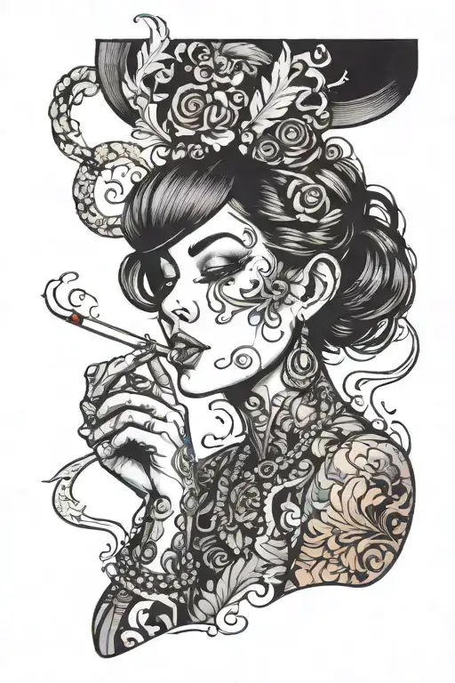 Women Smoking Inspirational Quote