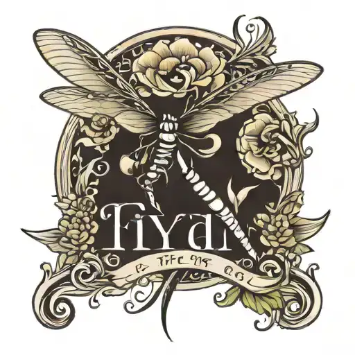 Simple Dragon Fly With The Word Fly In It