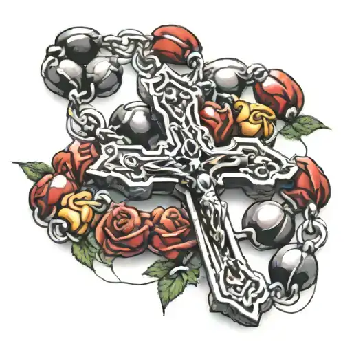 Simple Rosary Wrapped