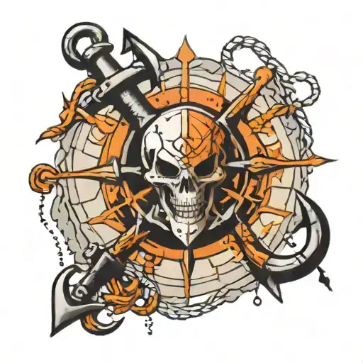 Anchor And Spider Web