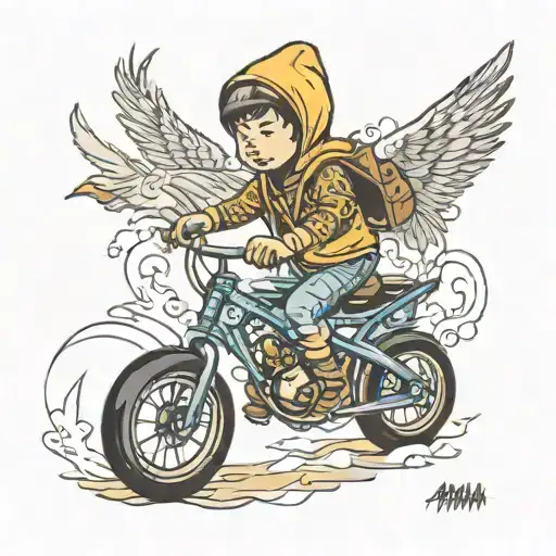 Adarna Hood Kid Riding A Bike