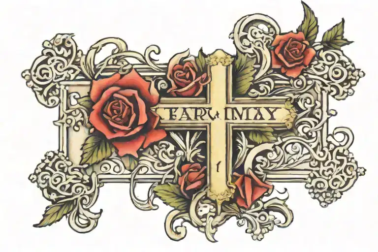 Cross And Birthday In Roman Numerals 10-26-06