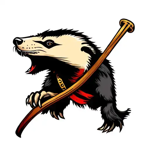 Honey Badger Pirate Flag