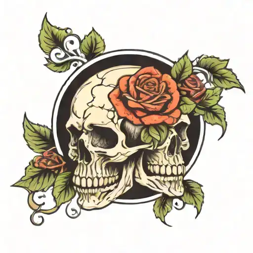 Skull And Rose