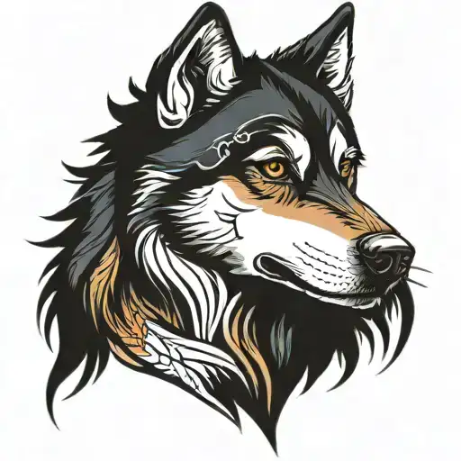 Black Husky Blue Eye And Brown Eye