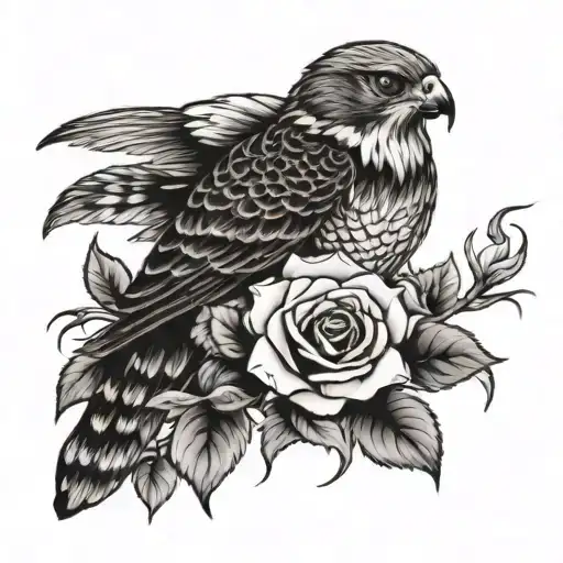 Falcon Holding Rose Intertwined