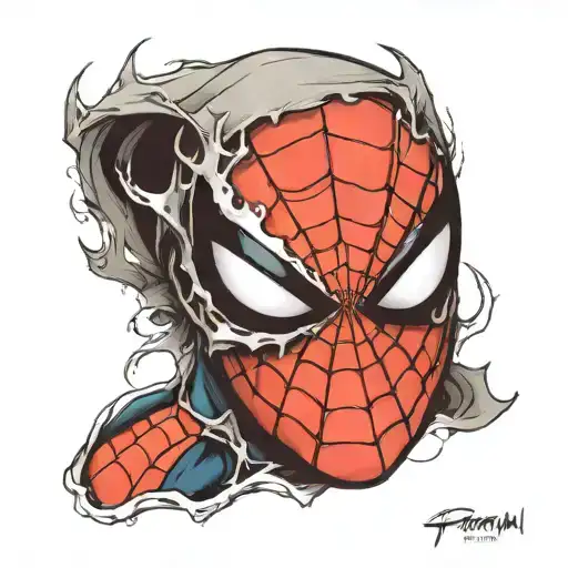 Spiderman Venom Half Face