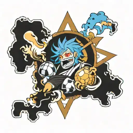 Draw Me A Tattoo Design With Elements From The Anime Bleach And Soccer And Unc Tar Heel Symbol